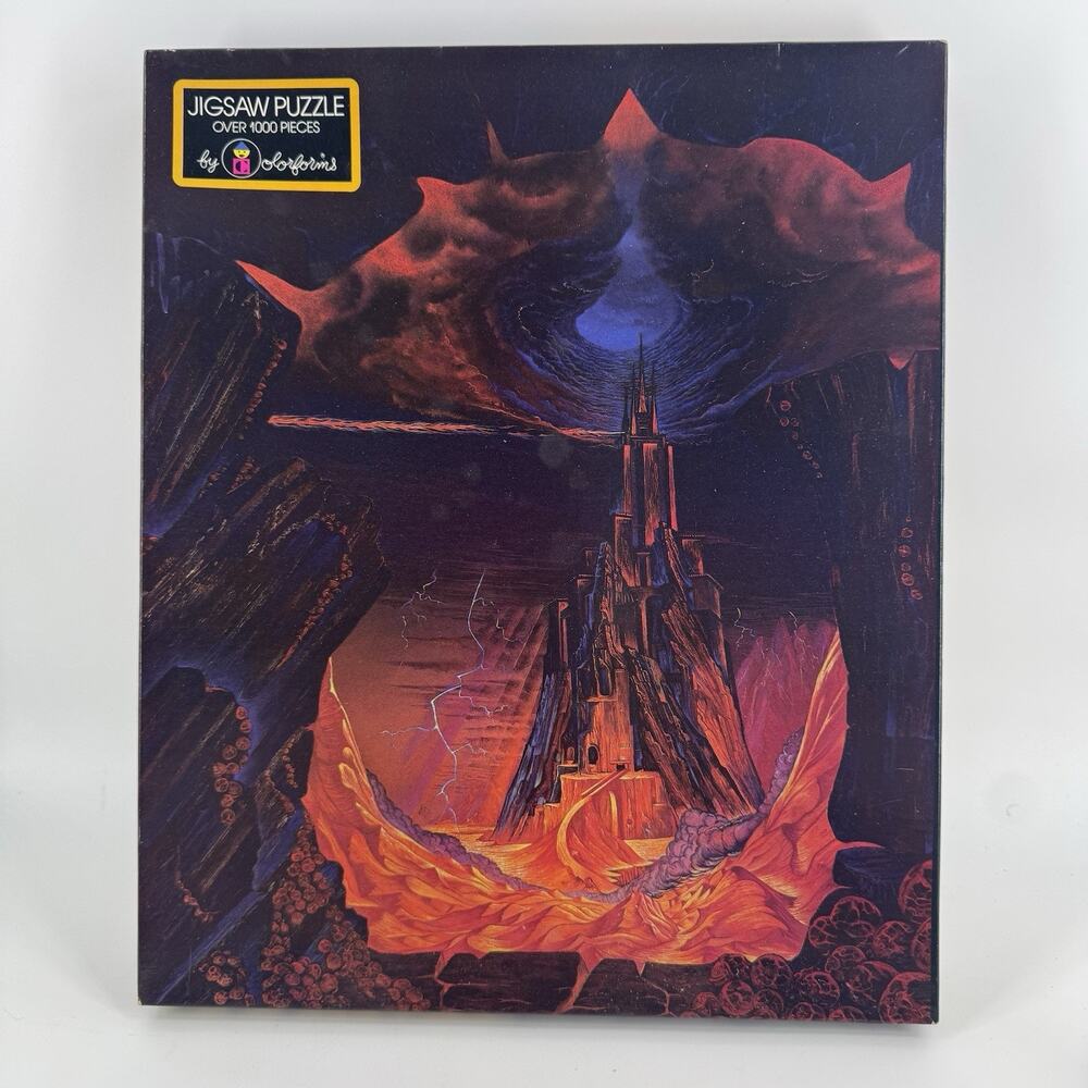 JRR TOLKIEN 80’s Jigsaw Puzzle LORD OF THE RINGS BARAD-DUR By Colorforms